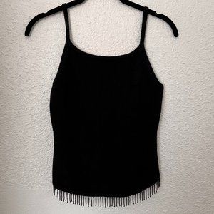 Silk and Cashmere Fringed CACHÉ Top - with tags